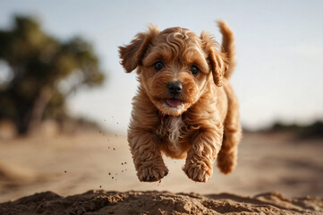 Wall Mural - dog on the beach