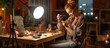 © gufron - Young Woman Examining Jewelry with a Magnifying Glass