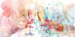 © jambulart - a image of a painting of two people toasting with champagne