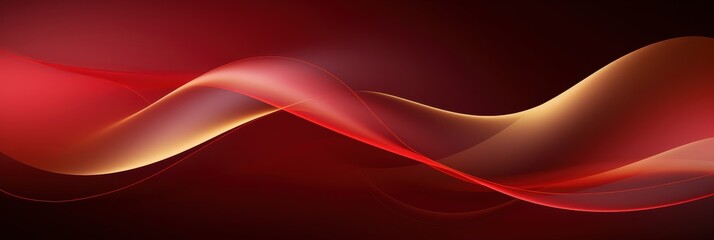 Wall Mural - Abstract Red and Gold Wave Background