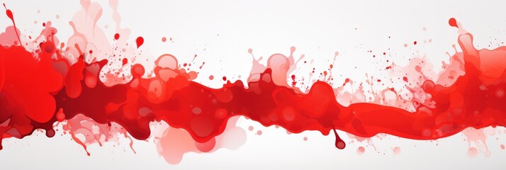 Wall Mural - Abstract Red Ink Splash