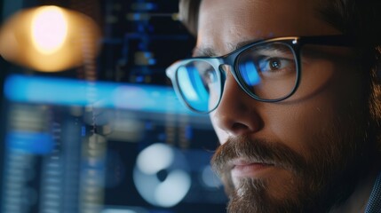 Fototapete - Developer coding innovative e-commerce platform using AI and big data