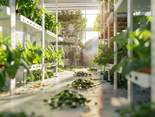 Canvas Print - A View Through a Greenhouse