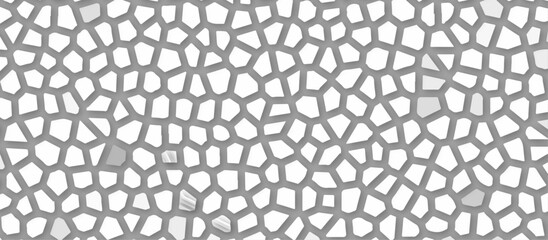 Wall Mural - white stains broken glass background textrue. geometric pattern with 3d shapes vector Illustration. gray broken wall paper in decoration. low poly crystal mosaic background.	