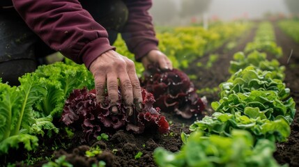 Wall Mural - The Harvesting of Lettuce