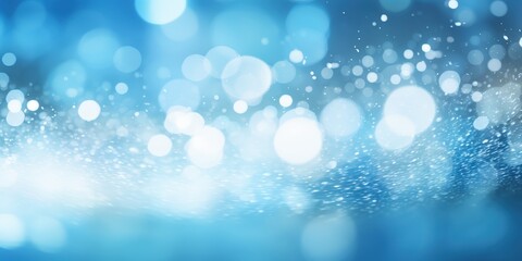 Wall Mural - Abstract Blue Bokeh Background