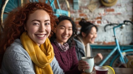 Canvas Print - The friends in a cafe