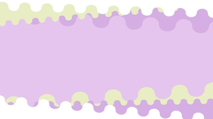 Sticker - pop cute clouds line geometric frame animation background