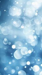 Poster - Abstract bokeh lights in a blue background. Suitable for healthcare, medicine, and calming designs.