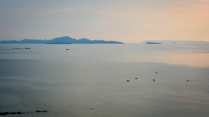 Wall Mural - beautiful view of sea and sky in the morning, natural background