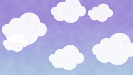 Wall Mural - simple sky pop kids cloud animation background