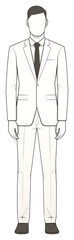 Canvas Print - PNG White suit template clothing apparel person.