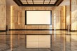 © AlexCobalt - Luxurious Marble Lobby with Elegant Blank Billboard for Advertising