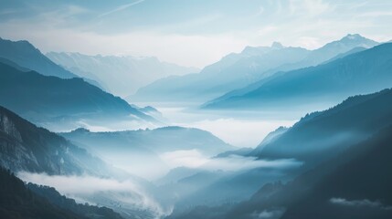 Poster - Misty Mountain Landscape