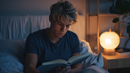 Canvas Print - The man reading book