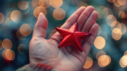 Canvas Print - The Red Star Ornament