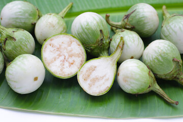 Canvas Print - Thai green eggplant, fresh organic vegetables