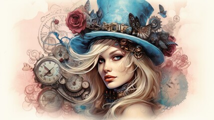 Wall Mural - A beautiful blonde girl