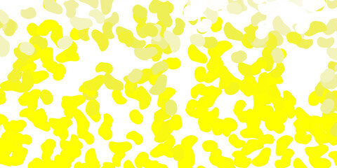 Wall Mural - Light yellow vector background with random forms.