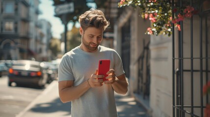 Poster - The man with red phone