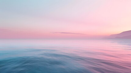 Wall Mural - Pink Sunset Over Ocean