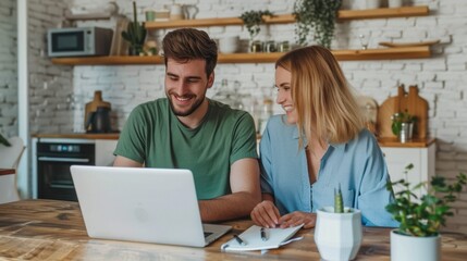 Poster - The couple working together