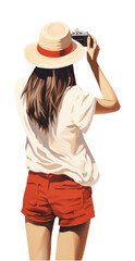 Poster - PNG Shorts adult woman photo.