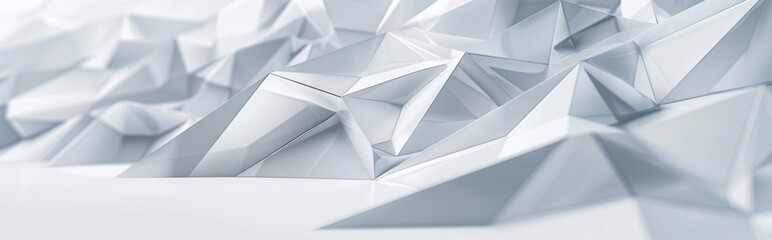Poster - Triangles abstract background. Gray and white geometric design
