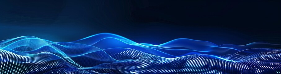 Poster - Abstract wave. Connecting background. Abstract wave. Stock. Big data technology. 3D render.