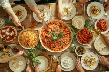 Wall Mural - Italian Family Meal