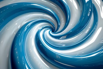 Wall Mural - Abstract Swirl Pattern in Blue and White