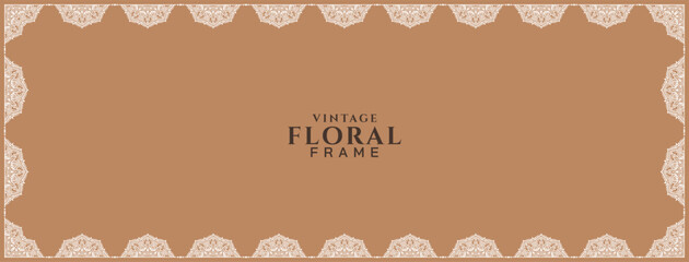 Wall Mural - Abstract vintage frame decorative banner design