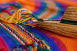 © Alexandra - Celebrating mexican heritage with a handcrafted sombrero displayed on a brightly colored textile, showcasing the beauty of traditional craftsmanship