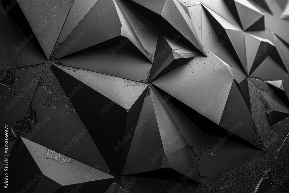 black geometric shape bg 3d cinema 4d render Stock Illustration | Adobe ...