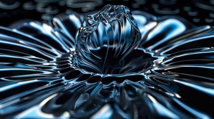 Wall Mural - ferrofluid geometry and Fibonacci cosmic dance waveform minimalism isolated 