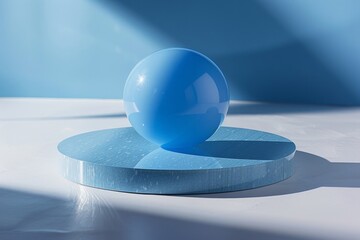 Poster - Blue Sphere on a Pedestal