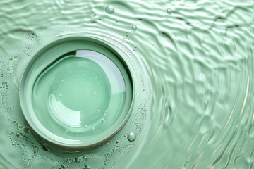 Poster - Abstract Green Water Ripples