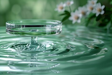 Poster - Glass Dish Ripples Water