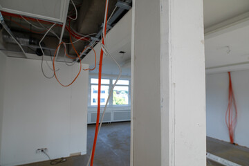 Poster - Unfinished Room with Exposed Wiring