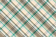 © SolaruS - Fashion check seamless vector, faded fabric pattern texture. Colorful tartan textile background plaid in pastel and teal colors.