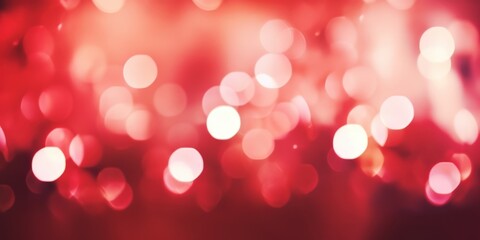 Wall Mural - Red Bokeh Lights Background