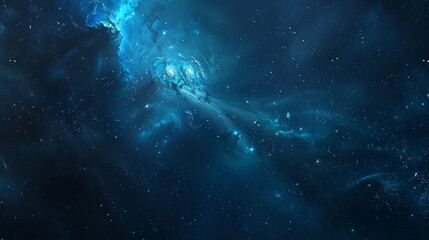 Wall Mural - blue space background