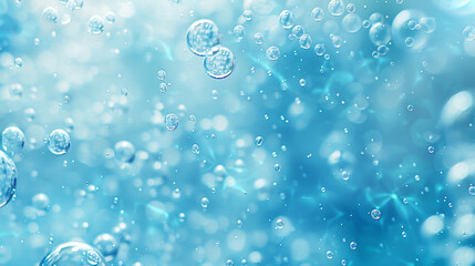Wall Mural - a blue texture with bubbles, featuring a light blue background adorned with small bubbles, represent