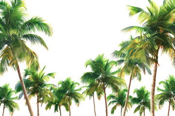 Wall Mural - PNG Palm tree line horizontal border backgrounds outdoors nature.