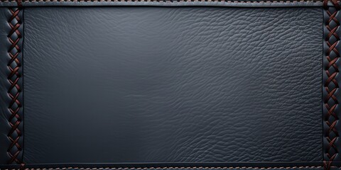 Poster - Dark Leather Background with Stitching