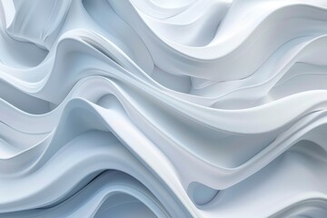 Poster - Abstract White Swirling Pattern