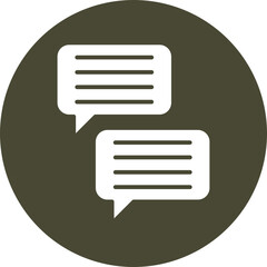 Sticker - Free Dialog Glyph Circle Icon