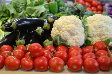 Poster - vegetables at a market