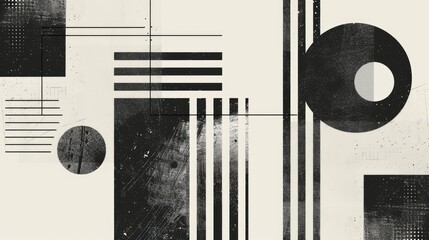 Poster - a modern abstract background with clean lines and a monochromatic palette.