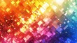 © 69 - A vibrant abstract background with digital pixelated patterns in rainbow shades